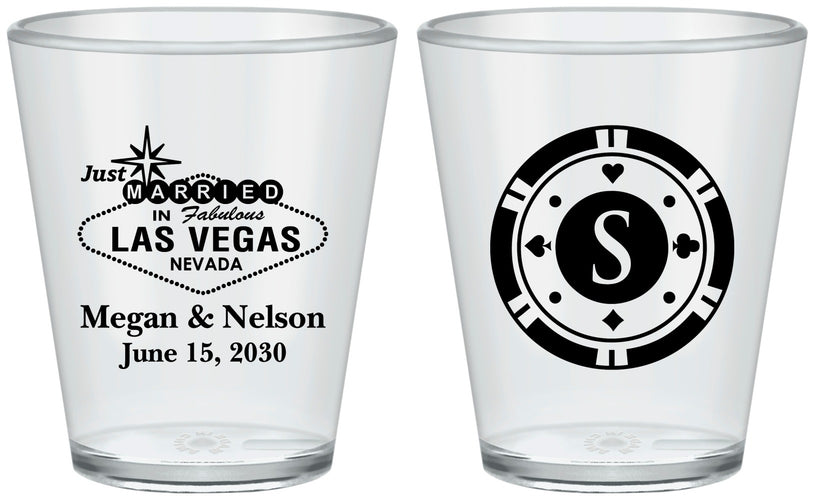 Custom Wedding Plastic Shot Glasses - Las Vegas | 459