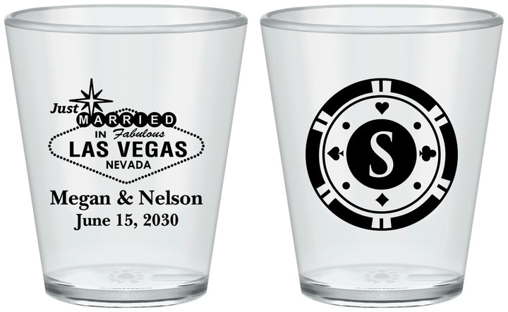 Custom Wedding Plastic Shot Glasses - Las Vegas | 459