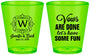 Custom Wedding Plastic Shot Glasses - Vows Are Done Have Fun | 460