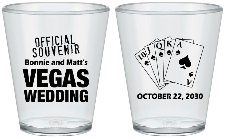 Custom Wedding Plastic Shot Glasses - Las Vegas | 465