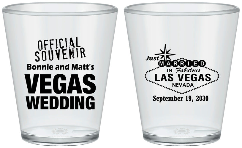 Custom Wedding Plastic Shot Glasses - Las Vegas | 466