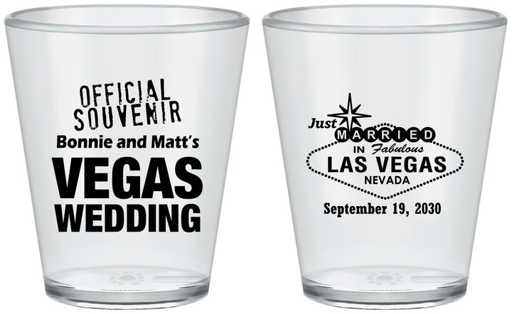 Custom Wedding Plastic Shot Glasses - Las Vegas | 466