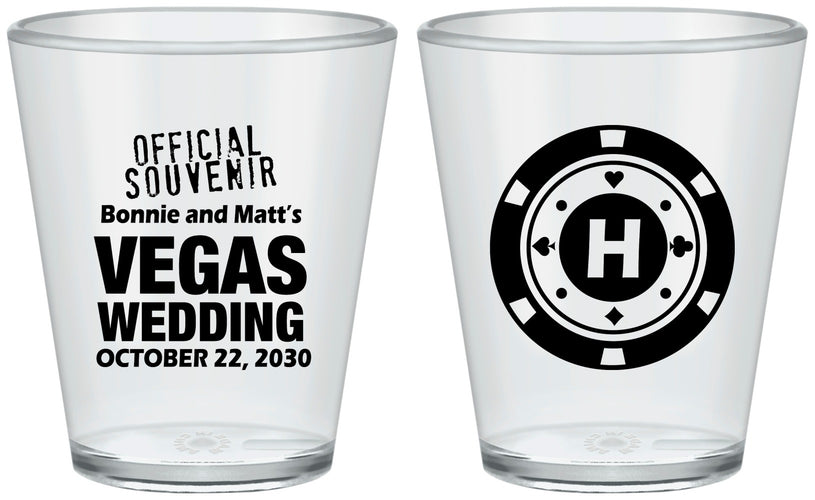 Custom Wedding Plastic Shot Glasses - Las Vegas | 467