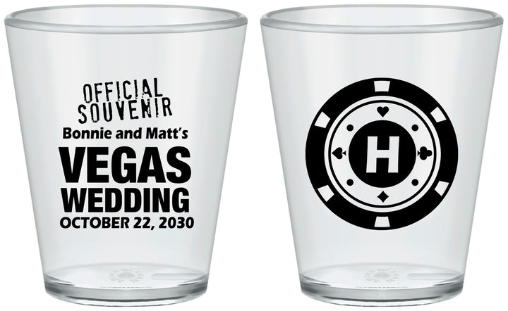 Custom Wedding Plastic Shot Glasses - Las Vegas | 467