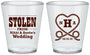 Custom Wedding Plastic Shot Glasses - Stolen Monogram | 474