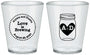 Custom Wedding Plastic Shot Glasses - Love Is Brewing | 486