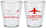 Custom Wedding Plastic Shot Glasses - Destination | 492