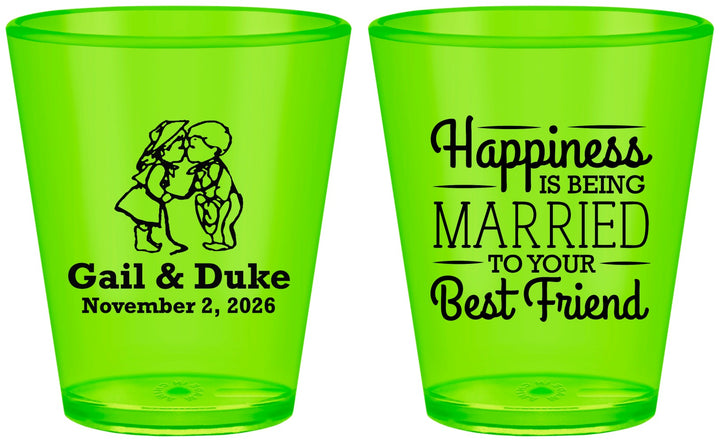 Custom Wedding Plastic Shot Glasses - Best Friend | 499