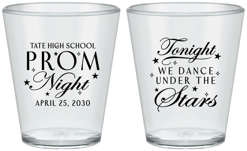 Custom Prom Plastic Shot Glasses - Tonight We Dance | 50000