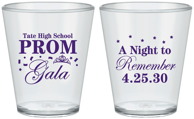 Custom Prom Plastic Shot Glasses - A Night To Remember | 50003