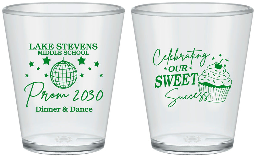 Custom Prom Plastic Shot Glasses - Middle School Dance | 50014
