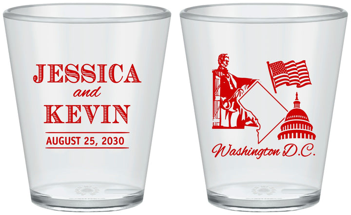 Custom Wedding Plastic Shot Glasses - Washington Dc | 501