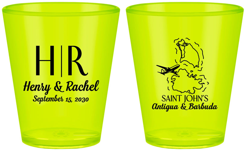 Custom Wedding Plastic Shot Glasses - Antigua And Barbuda | 502