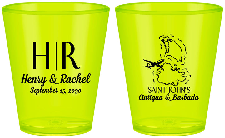 Custom Wedding Plastic Shot Glasses - Antigua And Barbuda | 502
