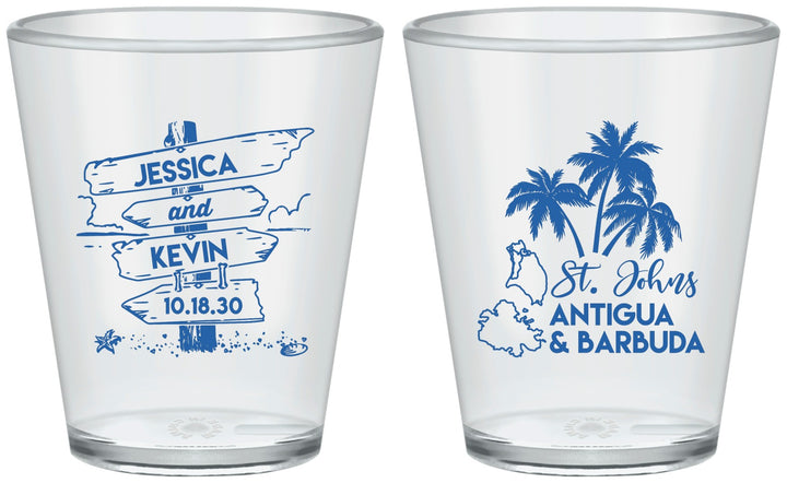 Custom Wedding Plastic Shot Glasses - Antigua And Barbuda | 503
