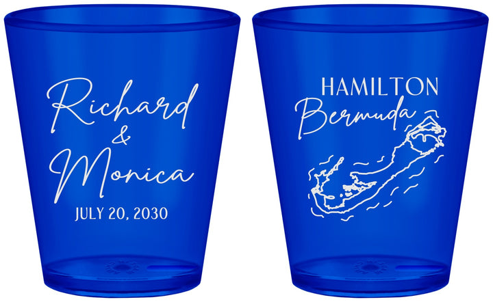 Custom Wedding Plastic Shot Glasses - Bermuda | 512