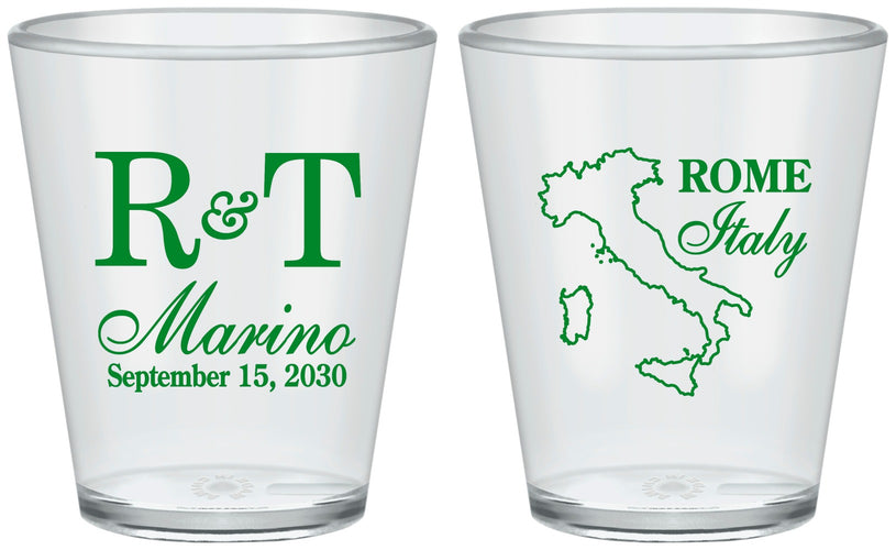 Custom Wedding Plastic Shot Glasses - Italy | 514