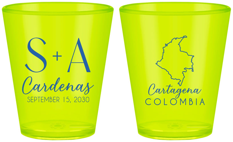 Custom Wedding Plastic Shot Glasses - Colombia | 516