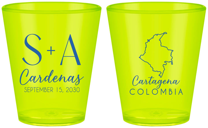 Custom Wedding Plastic Shot Glasses - Colombia | 516