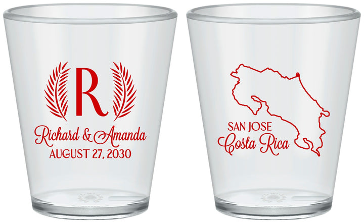 Custom Wedding Plastic Shot Glasses - Costa Rica | 518