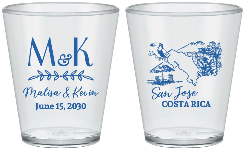 Custom Wedding Plastic Shot Glasses - Costa Rica | 519