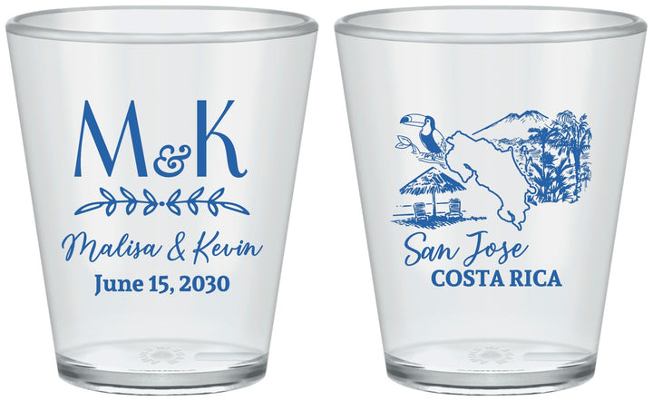 Custom Wedding Plastic Shot Glasses - Costa Rica | 519