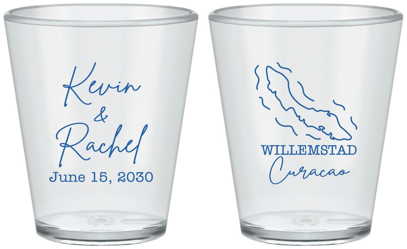 Custom Wedding Plastic Shot Glasses - Curacao | 520
