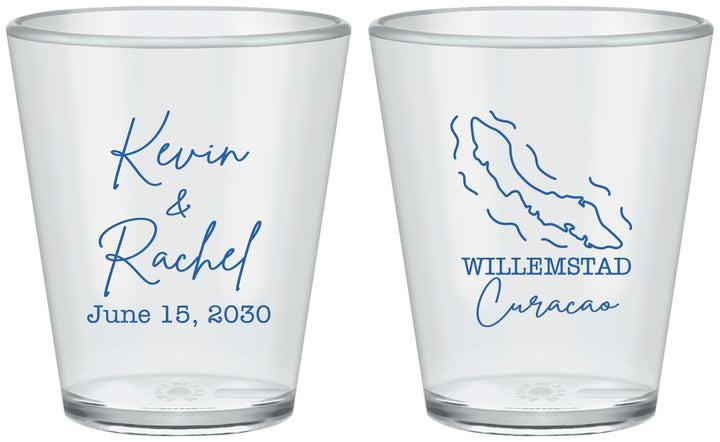 Custom Wedding Plastic Shot Glasses - Curacao | 520