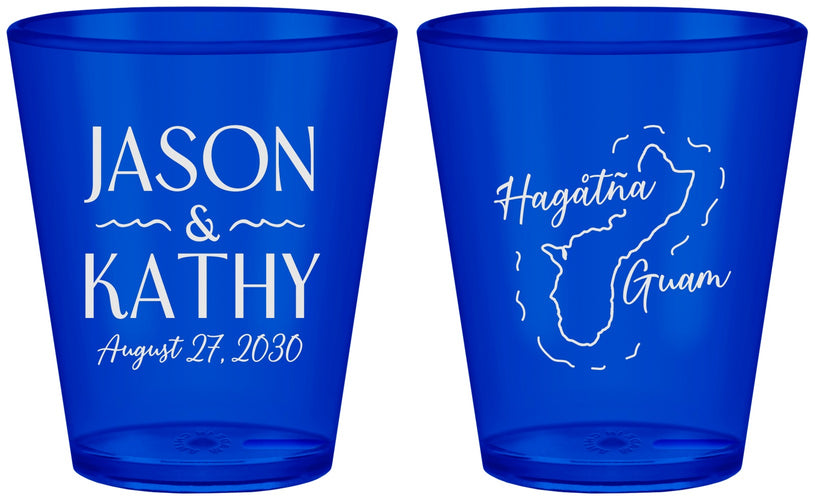 Custom Wedding Plastic Shot Glasses - Guam | 526