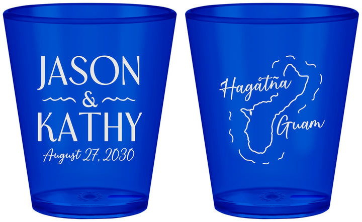 Custom Wedding Plastic Shot Glasses - Guam | 526