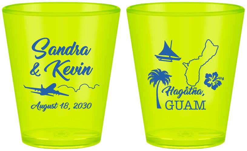 Custom Wedding Plastic Shot Glasses - Guam | 527