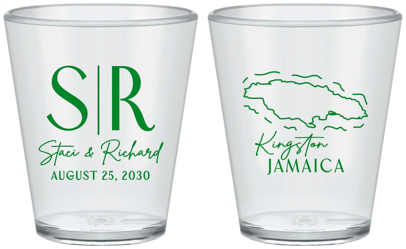 Custom Wedding Plastic Shot Glasses - Jamaica | 530