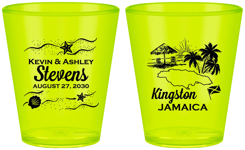 Custom Wedding Plastic Shot Glasses - Jamaica | 531