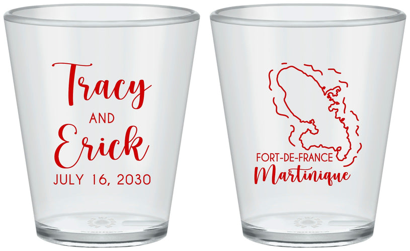 Custom Wedding Plastic Shot Glasses - Martinique | 532