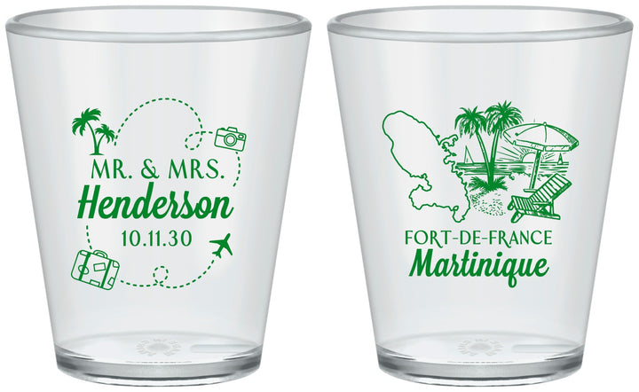 Custom Wedding Plastic Shot Glasses - Martinique | 533