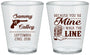 Custom Wedding Plastic Shot Glasses - I Walk The Line | 555