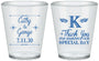 Custom Wedding Plastic Shot Glasses - Monogram | 556