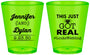 Custom Wedding Plastic Shot Glasses - Just Got Real | 557