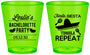 Custom Bachelorette Plastic Shot Glasses - Fiesta Siesta Tequila Repeat | 60003