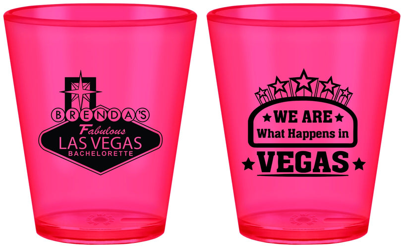 Custom Bachelorette Plastic Shot Glasses - Las Vegas | 60016