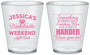 Custom Bachelorette Plastic Shot Glasses - Something Borrowed | 60028