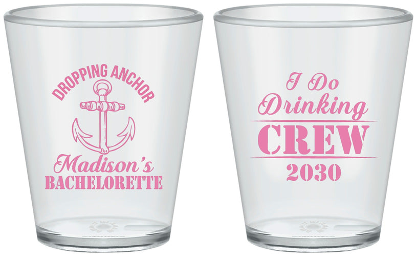 Custom Bachelorette Plastic Shot Glasses - I Do Drinking Team | 60038