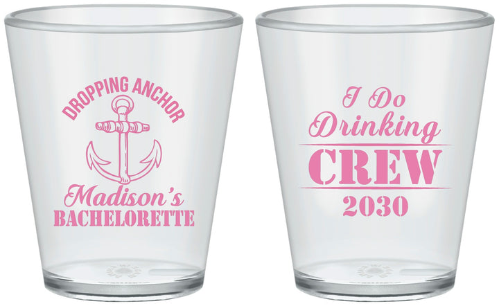 Custom Bachelorette Plastic Shot Glasses - I Do Drinking Team | 60038