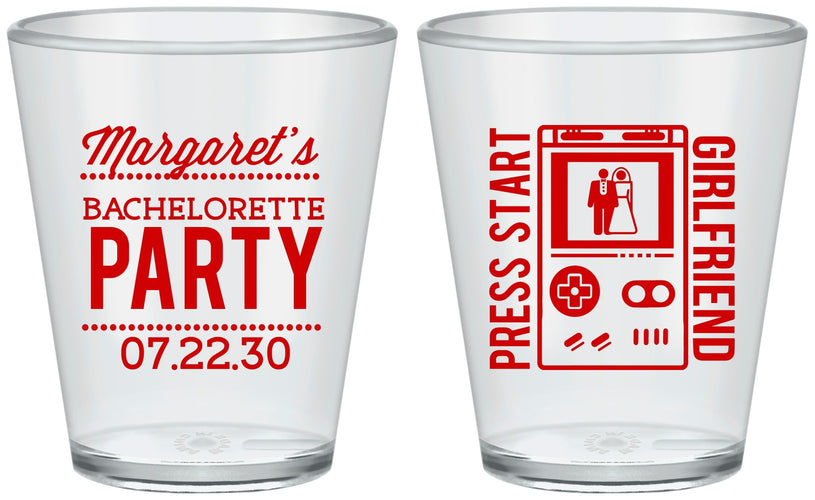 Custom Bachelorette Plastic Shot Glasses - Video Games | 60039