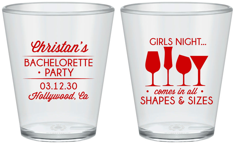 Custom Bachelorette Plastic Shot Glasses - Girls Night | 60054