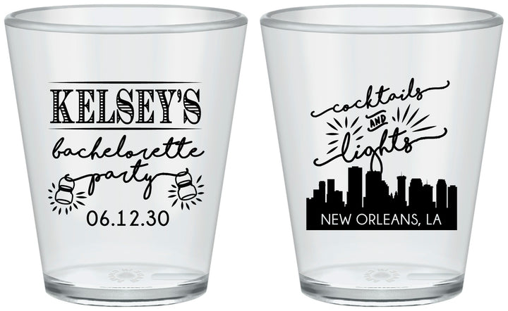 Custom Bachelorette Plastic Shot Glasses - New Orleans | 60066