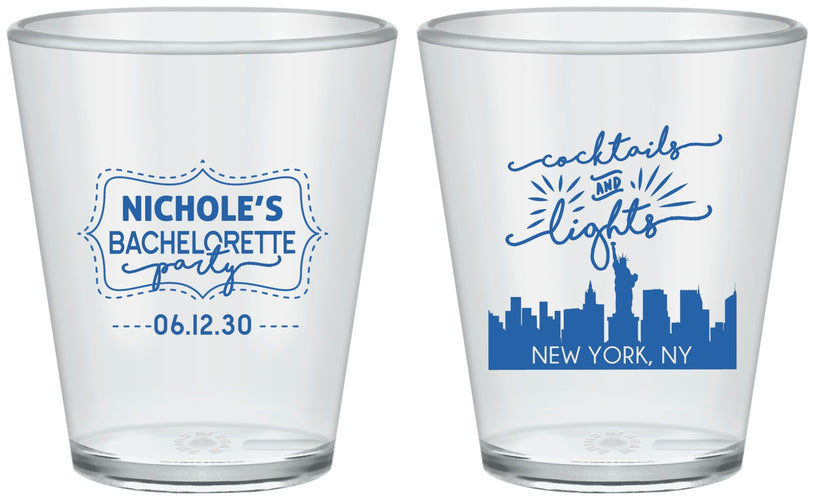 Custom Bachelorette Plastic Shot Glasses - New York | 60069