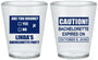 Custom Bachelorette Plastic Shot Glasses - Caution | 60082
