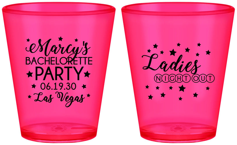 Custom Bachelorette Plastic Shot Glasses - Ladies Night Out | 60101