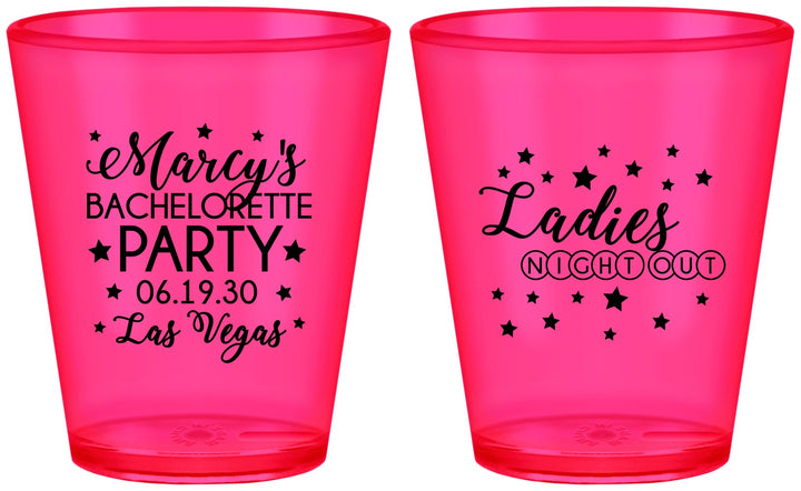 Custom Bachelorette Plastic Shot Glasses - Ladies Night Out | 60101